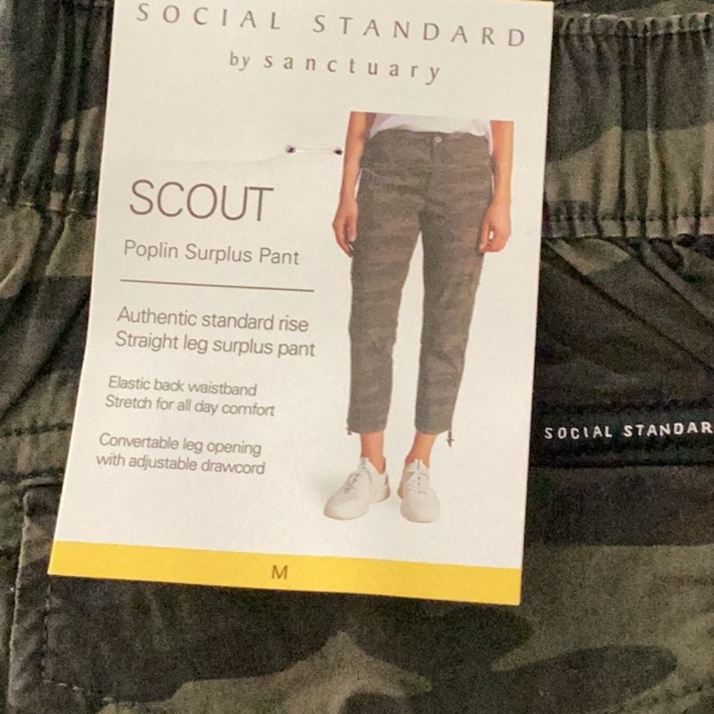 Social Standard - Lightweight Scout Poplin Surplus Cropped Pants - green - new - Picture 6 of 8